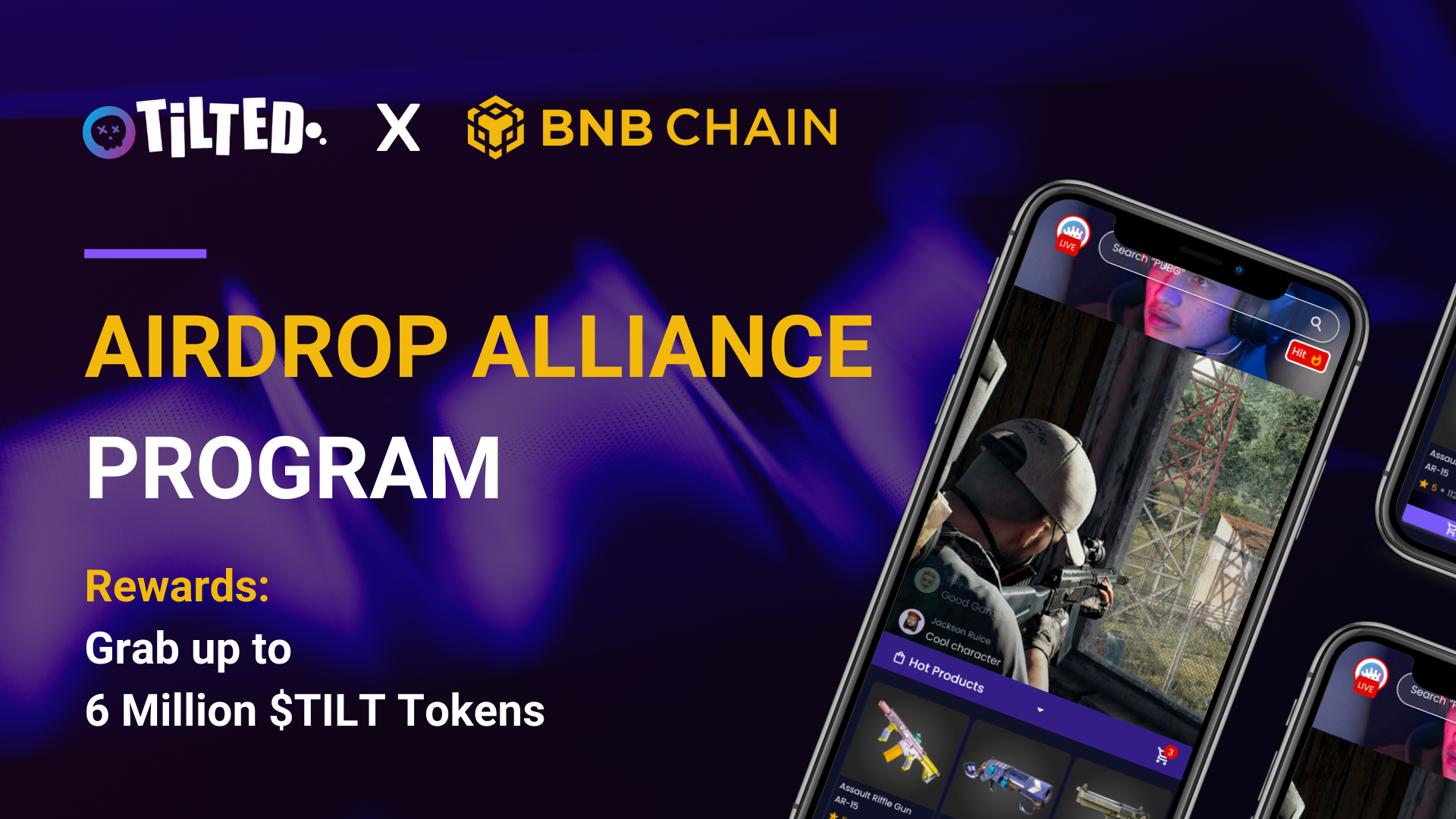 Tilted Joins the BNBChain Airdrop Alliance: Get Ready for 6MIL $TILT Airdrop